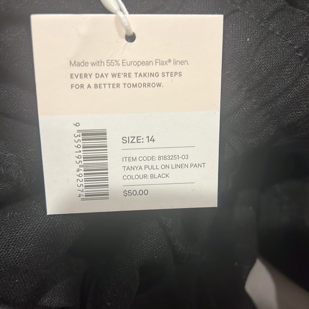 Supré black linen pants - Picture 4 of 5